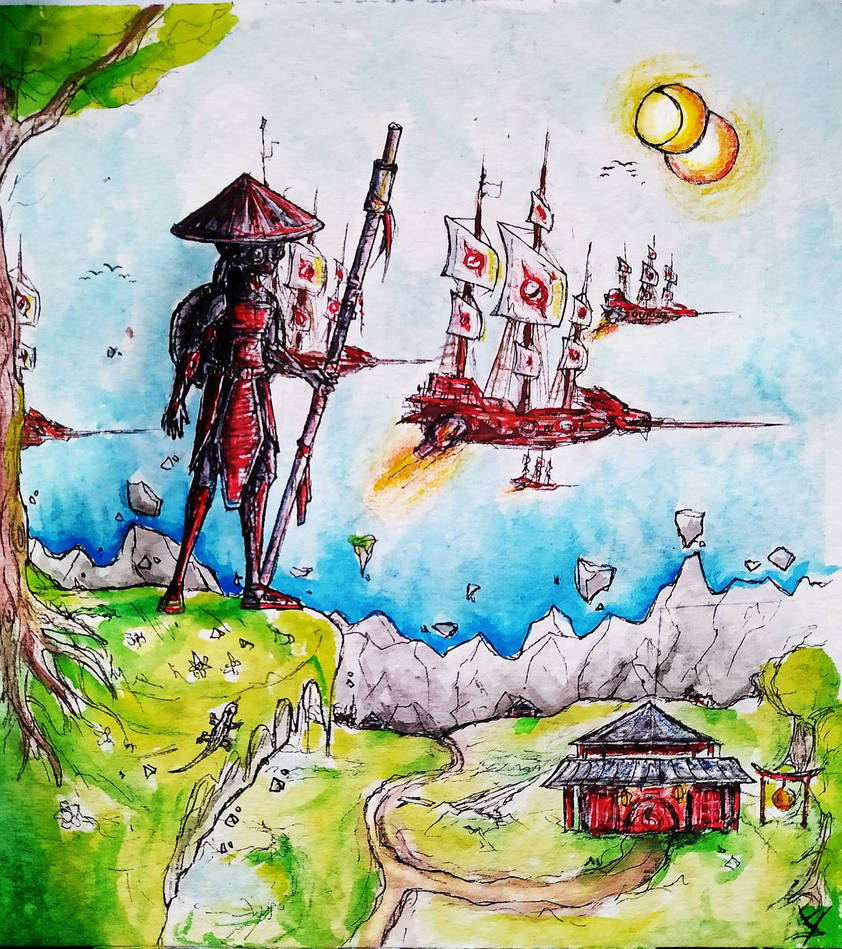 Tech Samurai Warrior by yakumodraw on DeviantArt