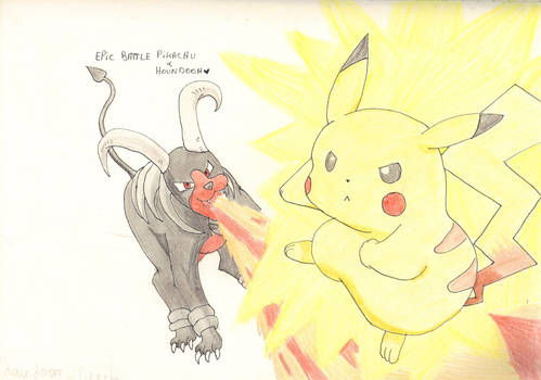 Pikachu and Houndoom