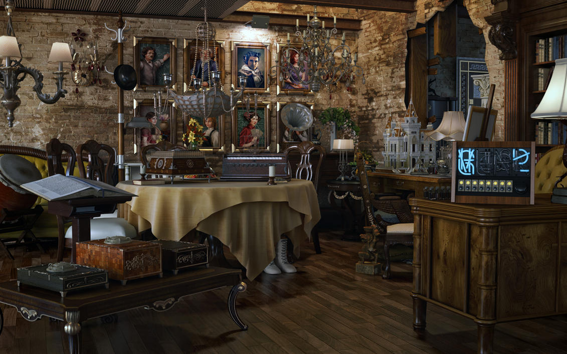 Студия в стиле стимпанк