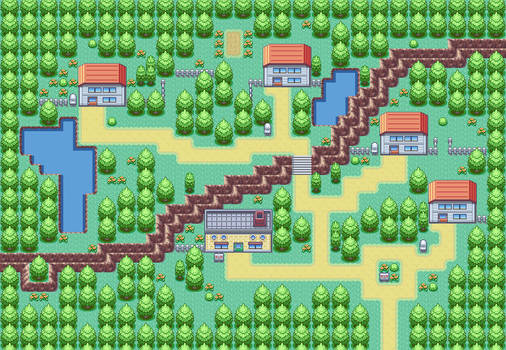 Pokemon Waterfall Starter Town