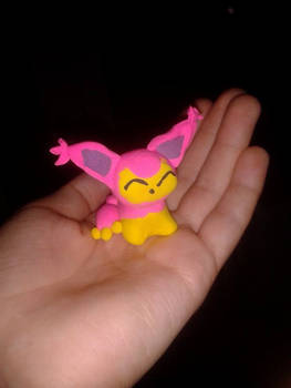 Pokemon clay mini model of Skitty