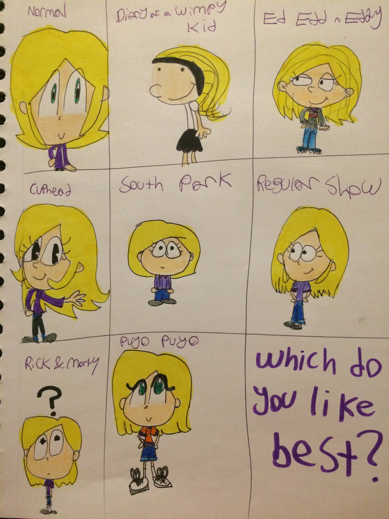 Me in 8 different art styles by RegularMarioGalaxy12 on DeviantArt