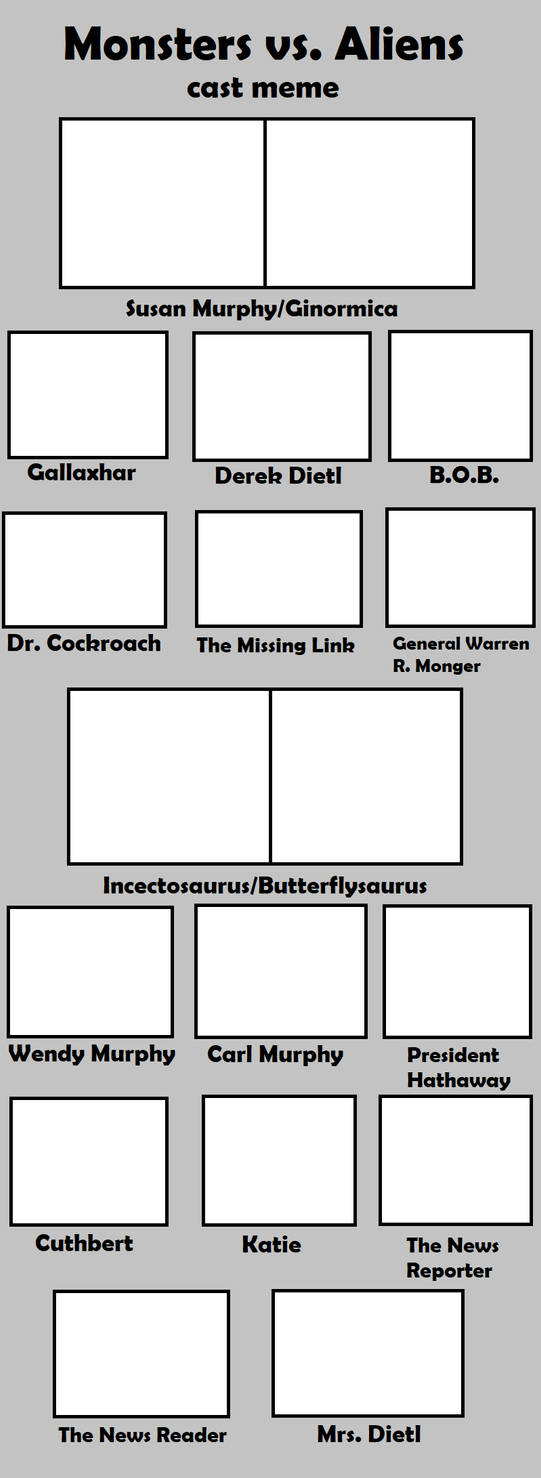 Monsters vs Aliens cast meme by RegularMarioGalaxy12 on DeviantArt