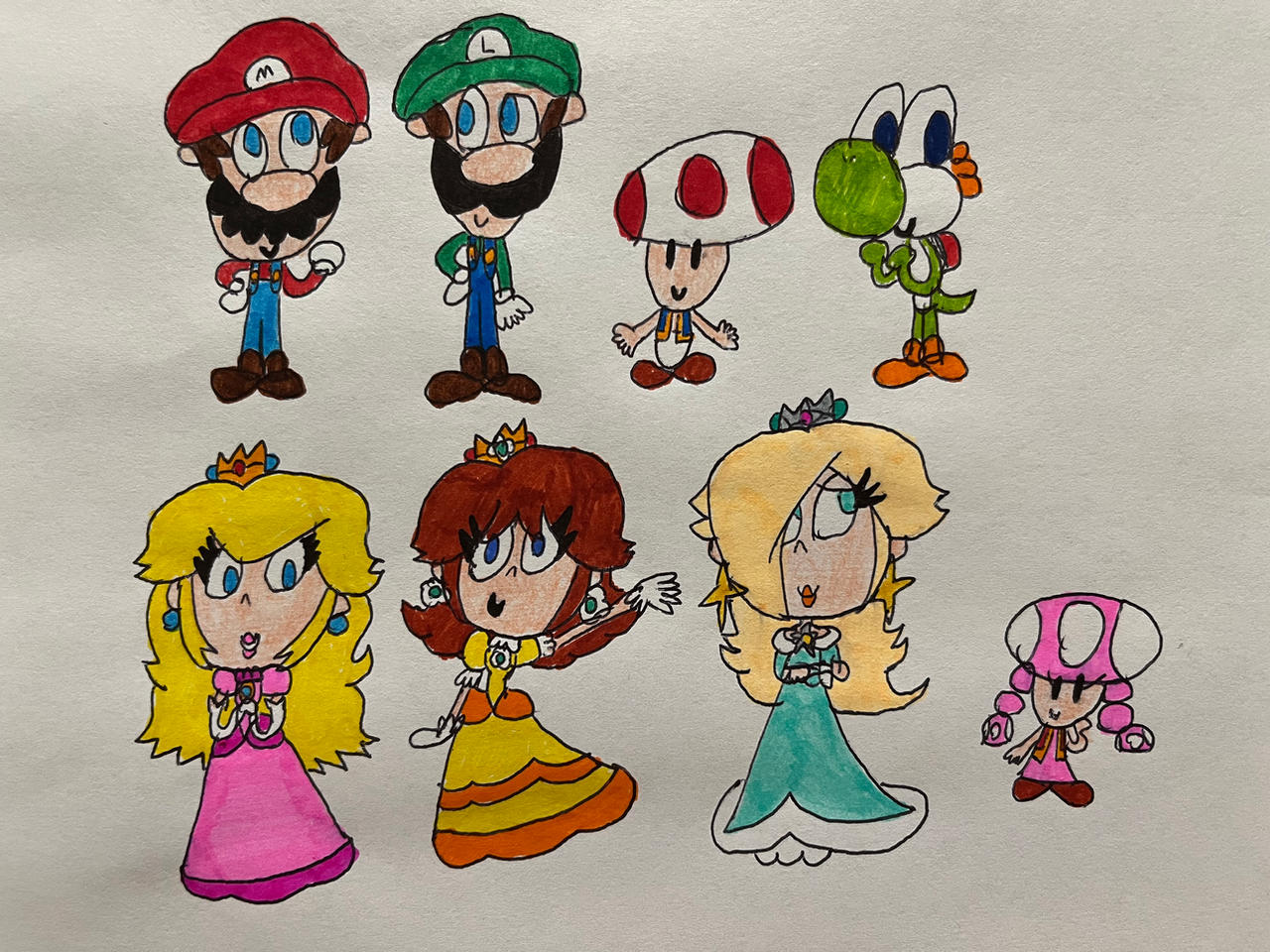 Mario and Friends (new art style) by RegularMarioGalaxy12 on DeviantArt