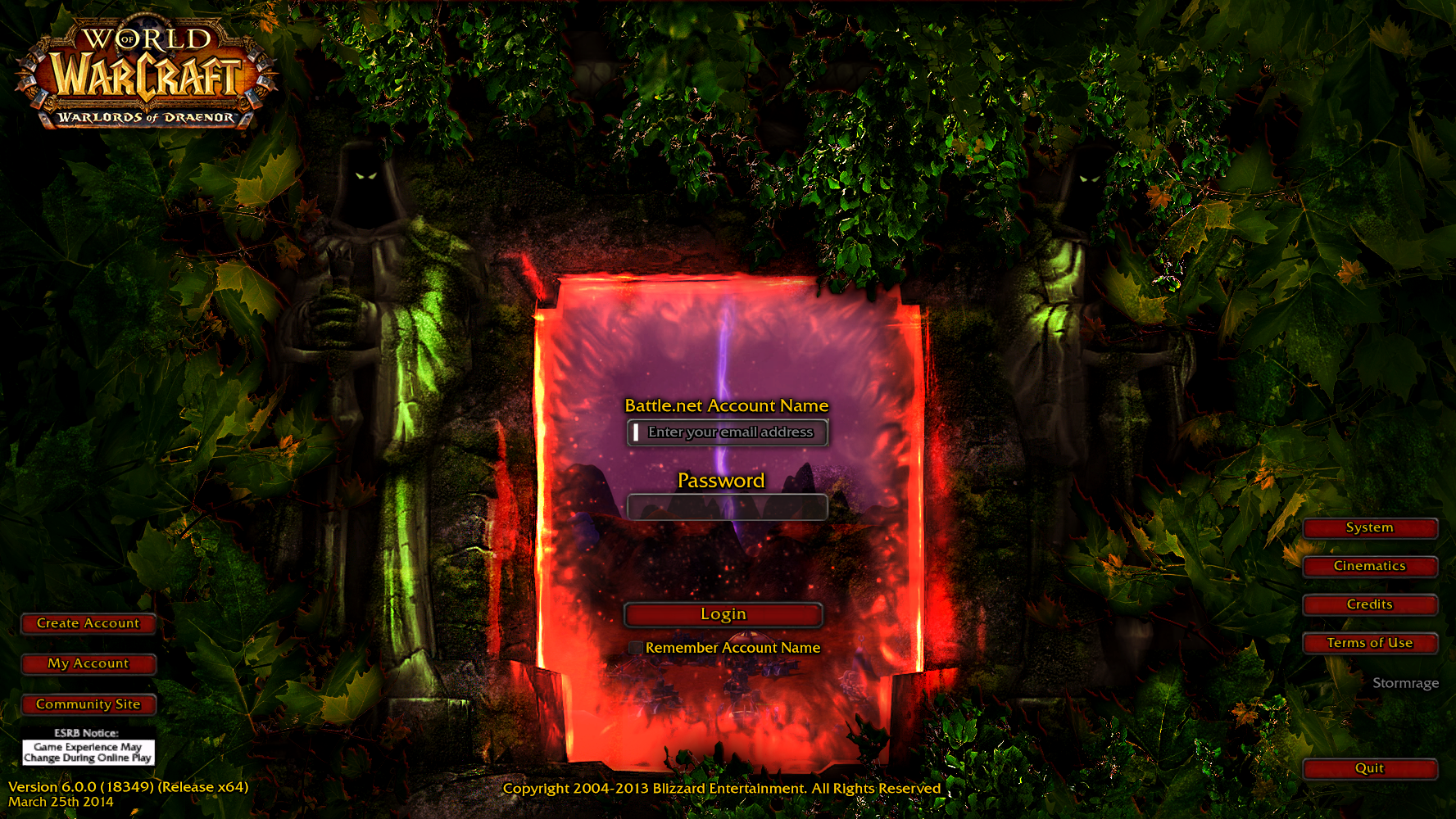 Warlords of Draenor Login Screen *Updated*