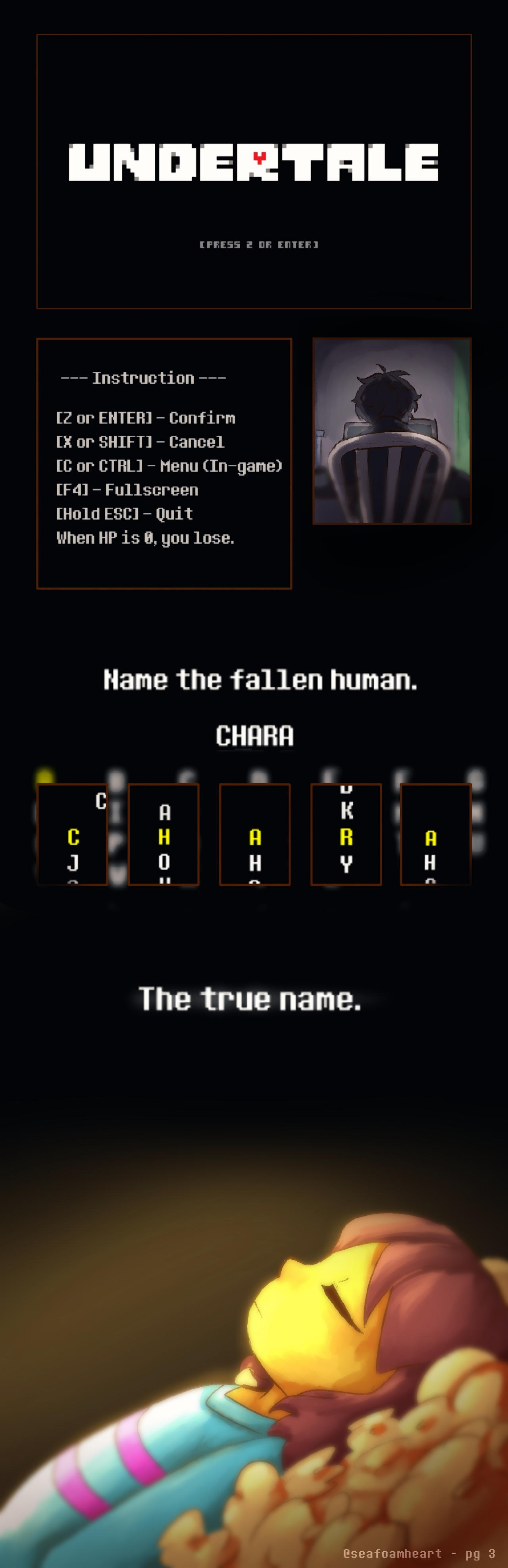 Fallen Humankind Fallen Human - Undertale Comic - pg. 3 by Seafoamheart on DeviantArt