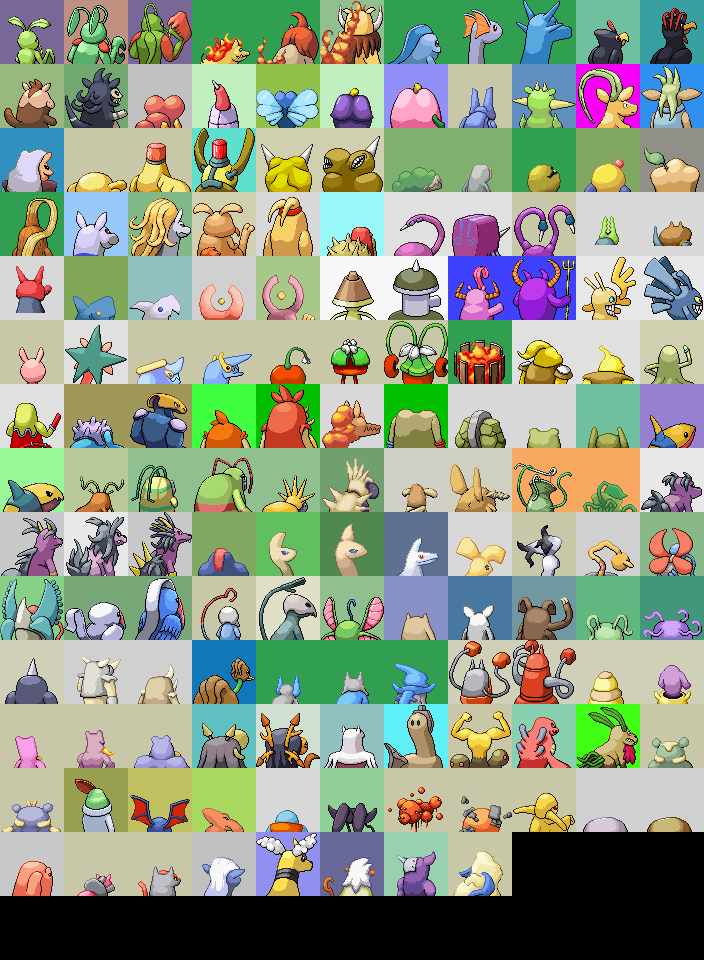 Pokemon Inverted Back Backfakedex 64x64 Sprites by Mhecafu on DeviantArt