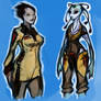 Female Scifi Character Doodles