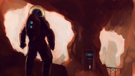 Scifi Speedpaint Red Planet Mining