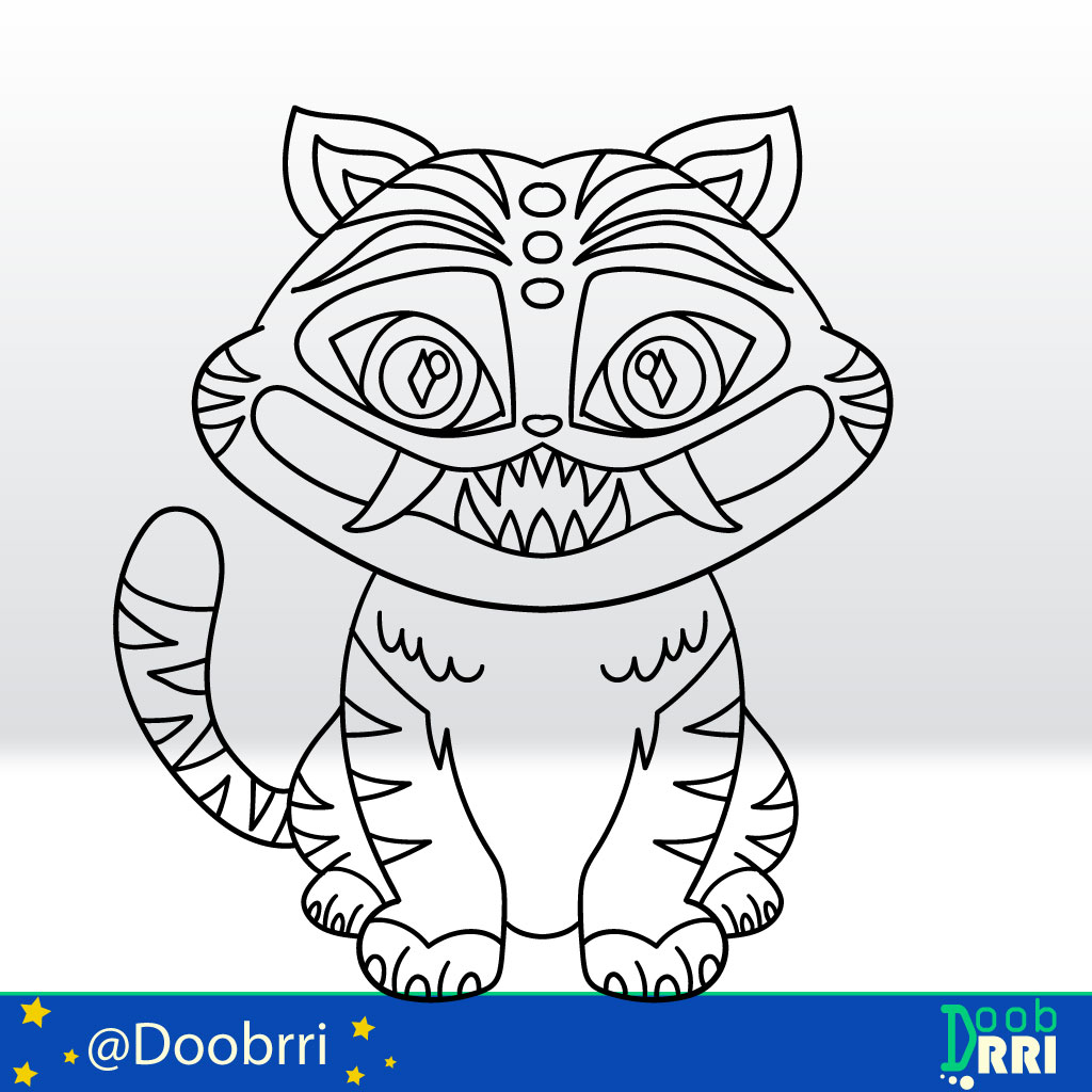 Derpy Colouring In Derpy tiger kpop demon hunters Coloring page by Doobrri on DeviantArt