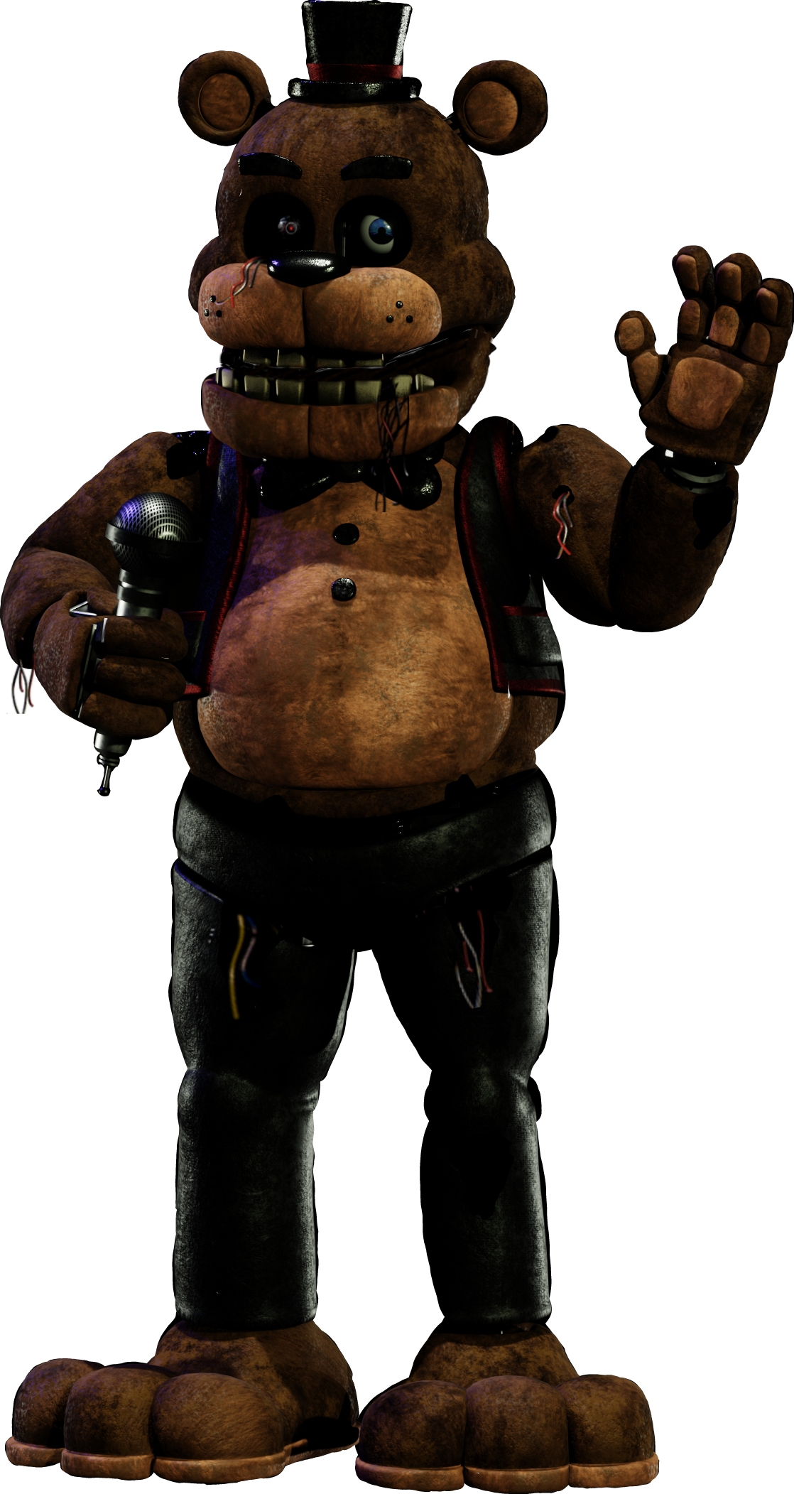 Freddy in FNAF Plus looks like Classic Freddy and Withered Freddy