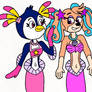 Mer-Penguin Penny And Mer-Pup Coral