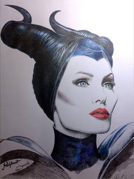 Pointillism / Stippling of Maleficent