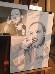 Stippling of Martin Luther King, Jr. by Cuttlelola