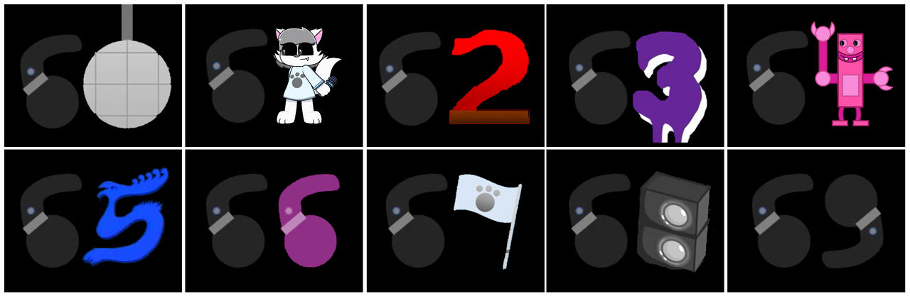 Number Creature Gradient Number Creatures 60-69 by fabi0313 on DeviantArt