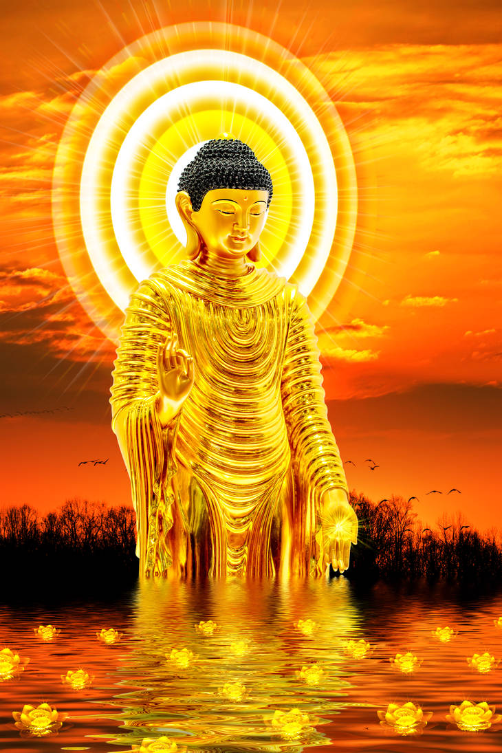 A Di Đà Phật: Hãy đưa con mắt đến bức tranh này để ngắm nhìn vẻ đẹp linh thiêng của Đức Bồ Tát. Những chi tiết tinh tế trên bức tranh sẽ giúp bạn cảm nhận sự hiện diện của A Di Đà Phật trong cuộc sống của mình.