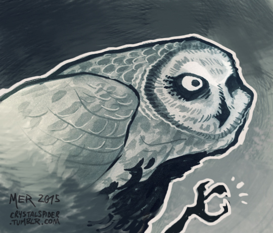 Inktober 2 - Short-Eared Owl