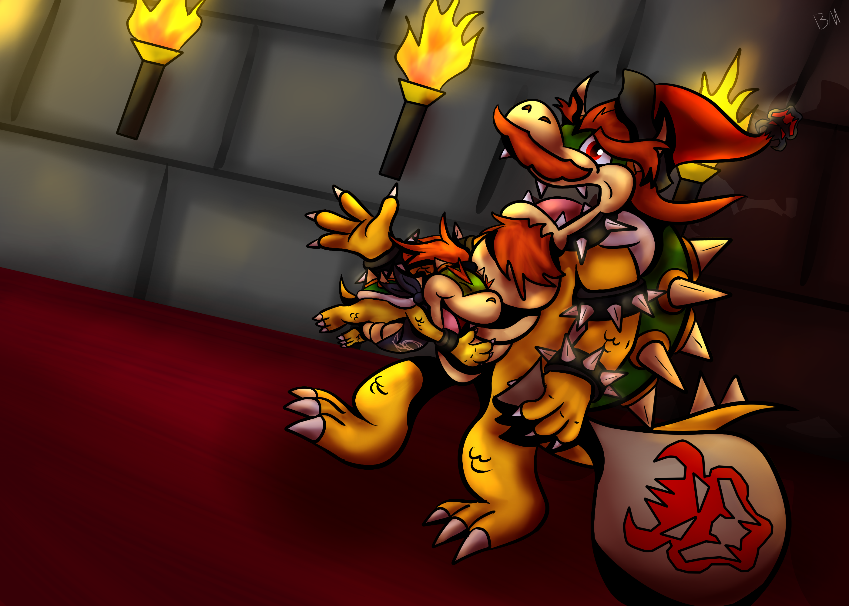Bowsers Christmas Speed Paint By Randomthewolfskie On.