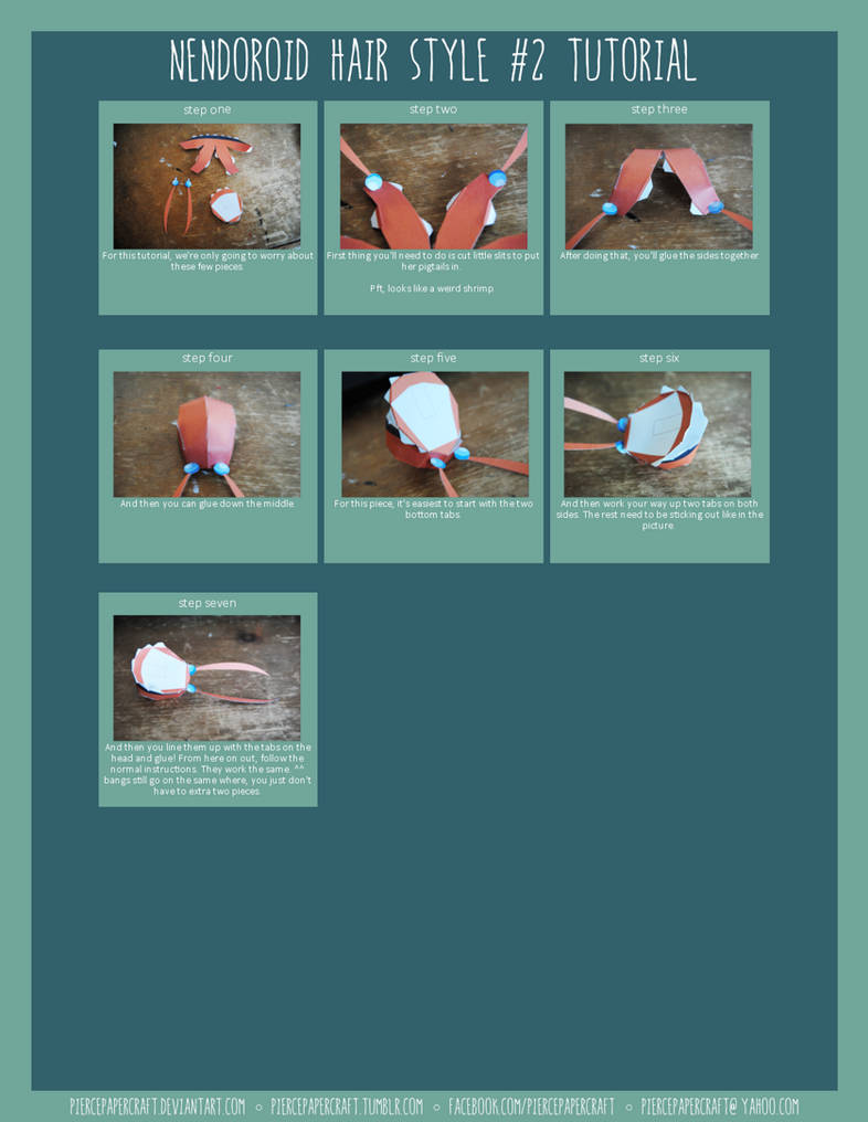 Nendoroid Hair Style #2 Tutorial by PiercePapercraft on DeviantArt