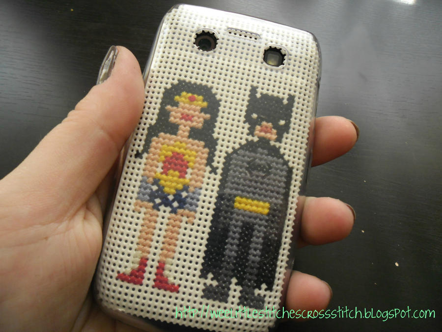 Custom Blackberry case cross stitch