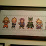 Dragonball Z cross stitch sampler