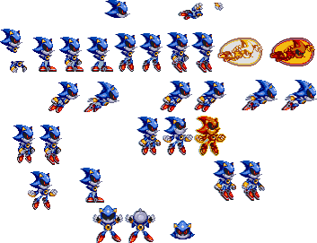 Metal Sonic sprites 1 by LinkdaHedgie on DeviantArt