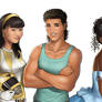 Trini, Slater, Cinderella and Rufio