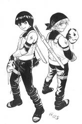 Naruto and Lee - Anbu.