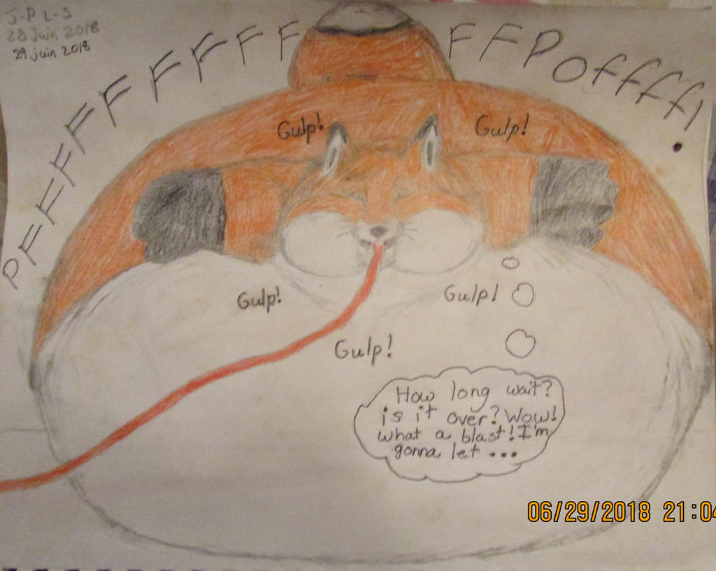 Fox Inflation Anthro fox inflation part 4 by FoxNobody on DeviantArt