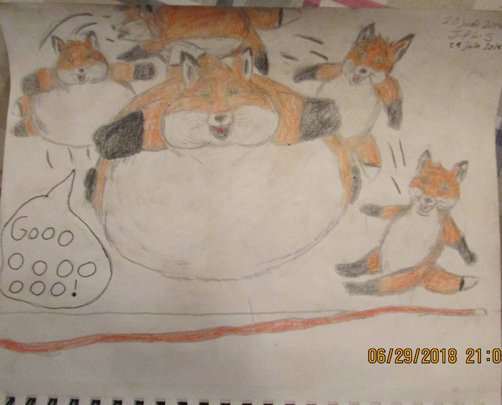 Fox Inflation Anthro fox inflation part 5 by FoxNobody on DeviantArt