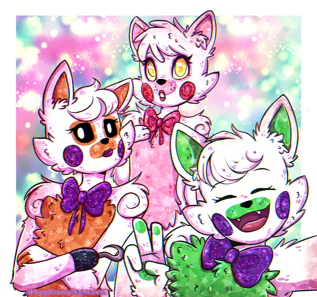 .:FNAF WORLD:. Mangle tangle and Lolbit by XRaspberryCupcakeX on DeviantArt