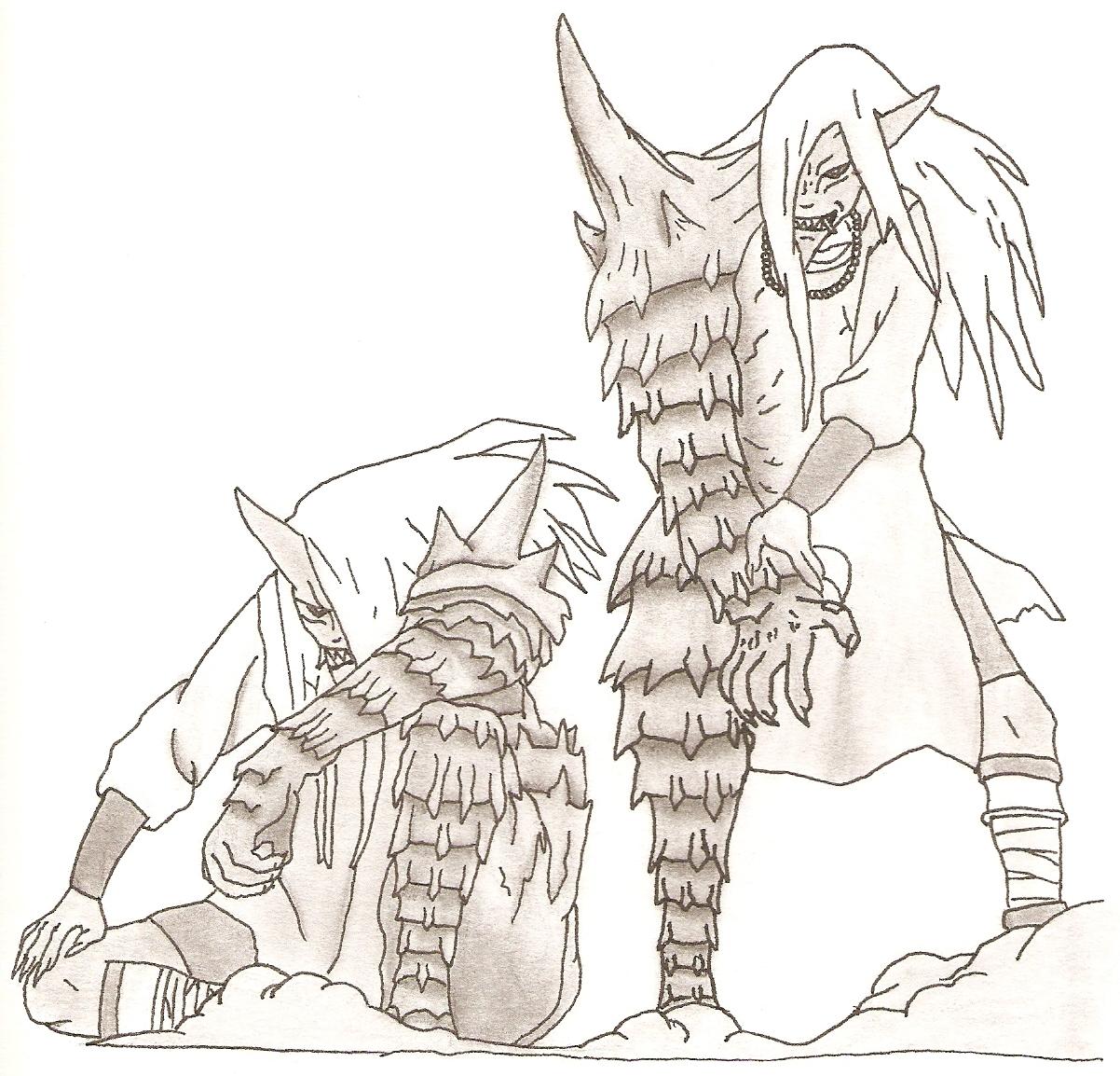 Sakon And Ukon Drawing By Thetornscarecrow On Deviantart