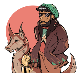 Hipster and his Cyborg Woof (OPEN)
