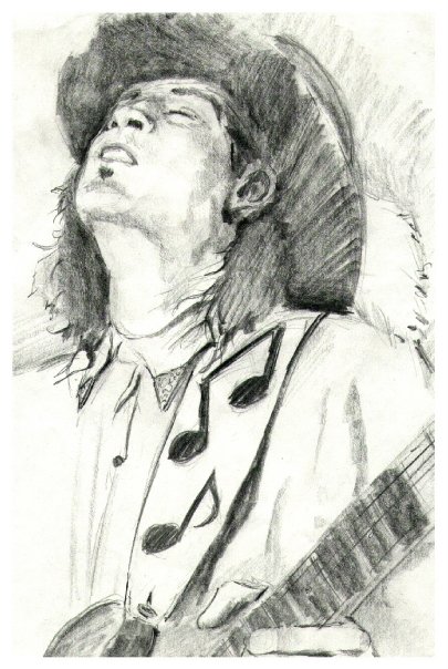 Stevie Ray Vaughan (Pencil)