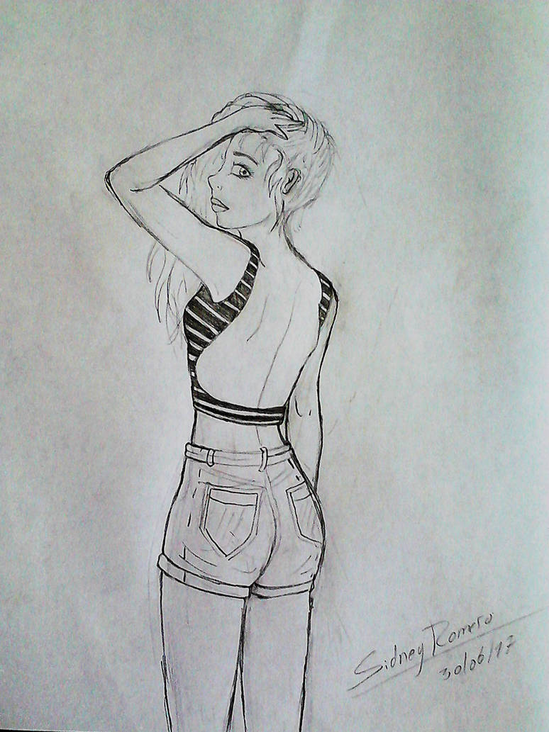 Dibujo Chica de Espalda by AustraliaSR on DeviantArt