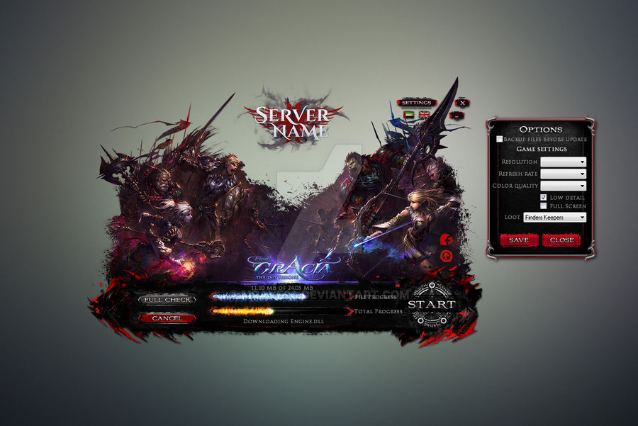 Lineage II Updater (custom skin: 4b) by MrAve20 on DeviantArt