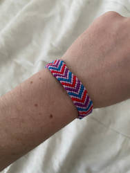 Purple multi color chevron bracelet