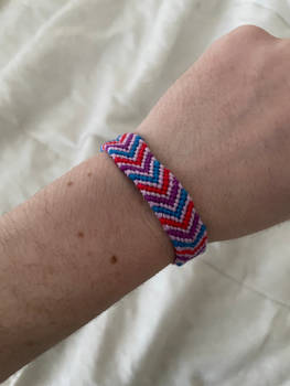 Purple multi color chevron bracelet
