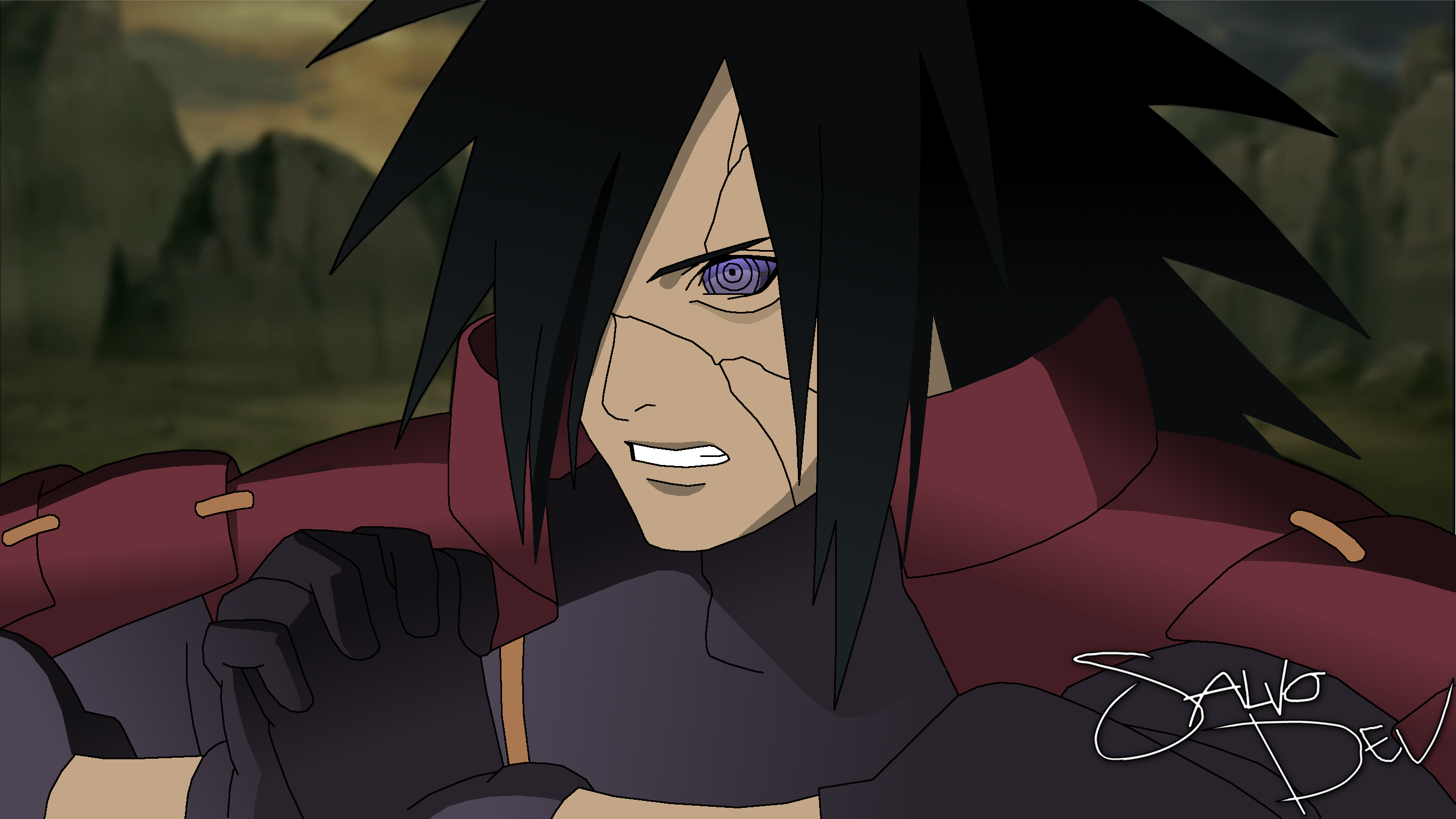 Madara Uchiha vs 5 Kage by SalvoDev on DeviantArt