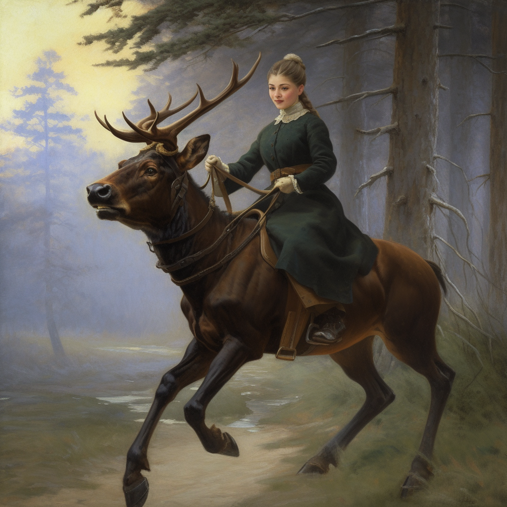 Riding A Deer