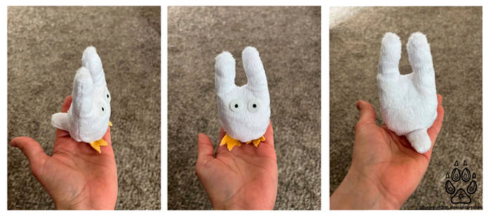 White Totoro mini beanbag plush