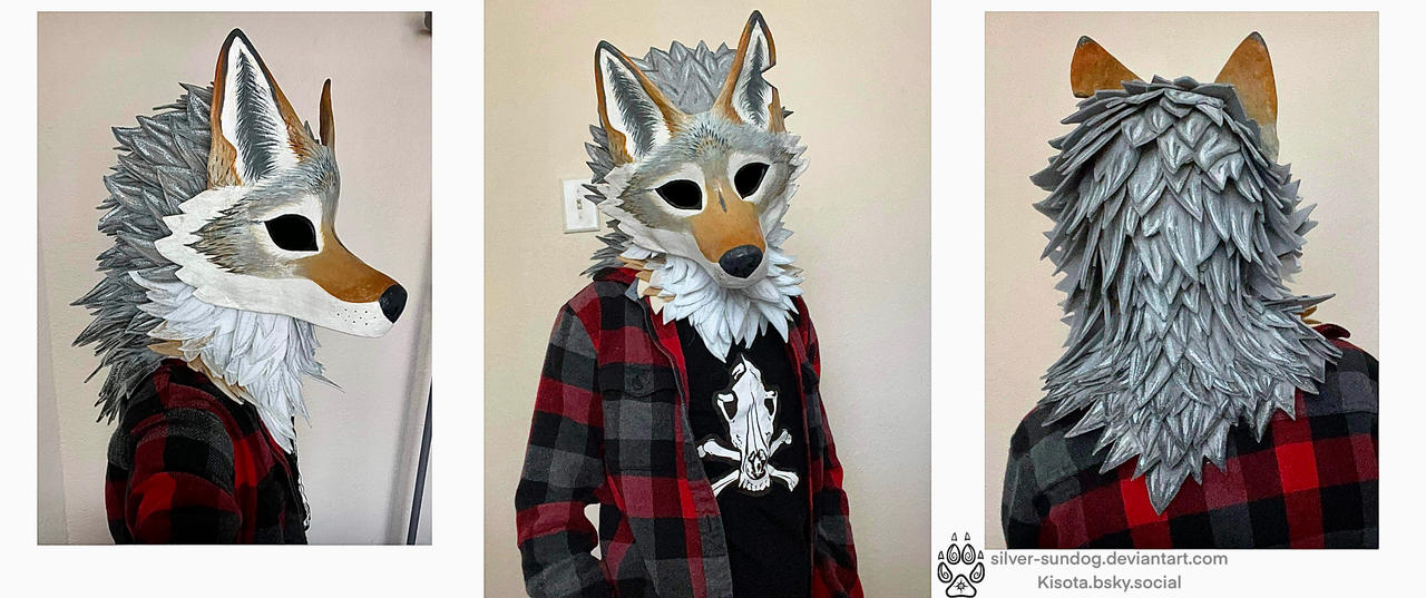 Coyote mask neckpiece