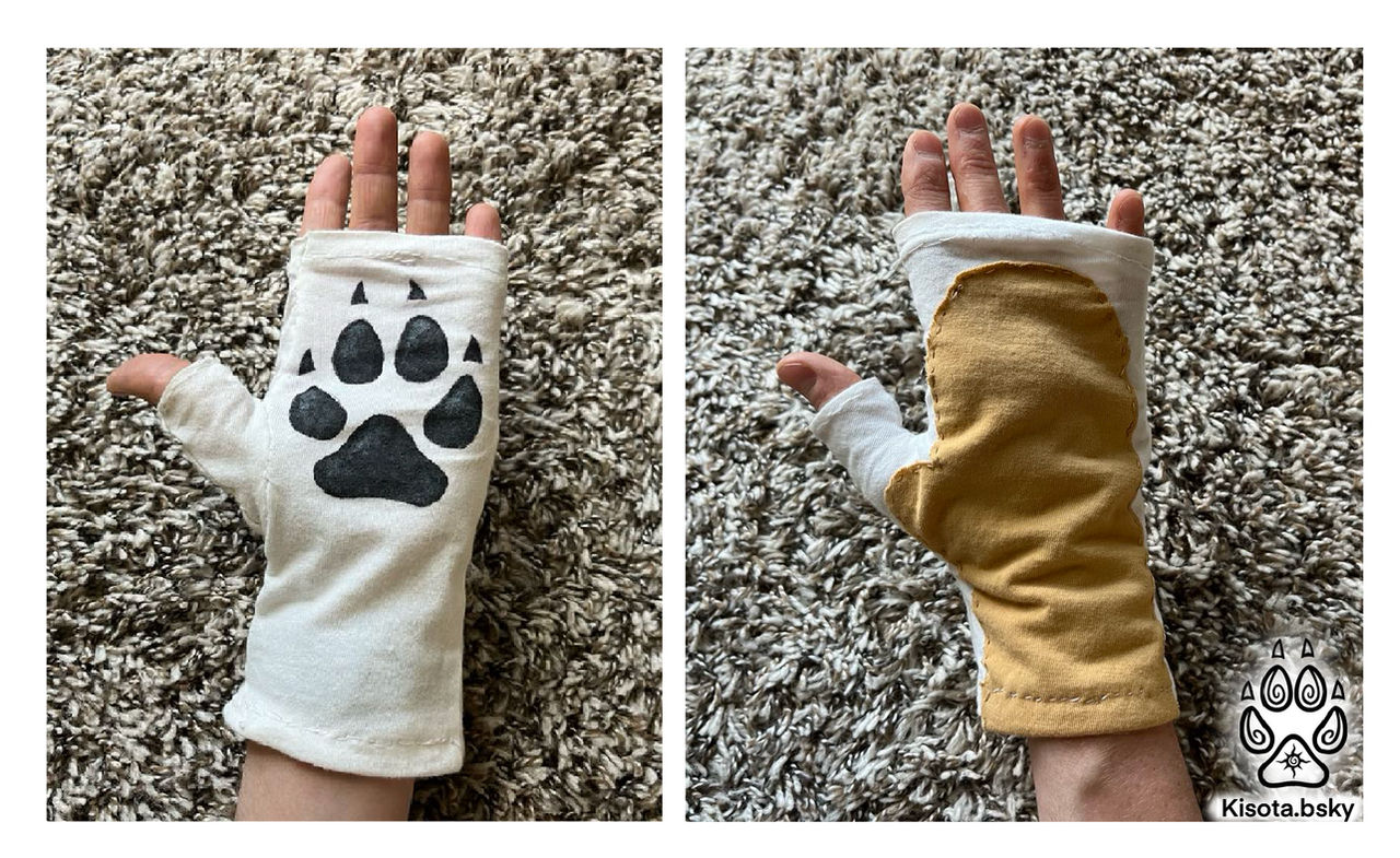 Low-Profile coyote paw hand warmers