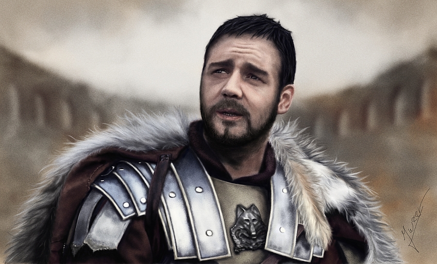 painting Russell Crowe