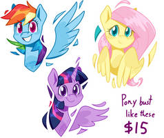 Fun Style Pony Busts