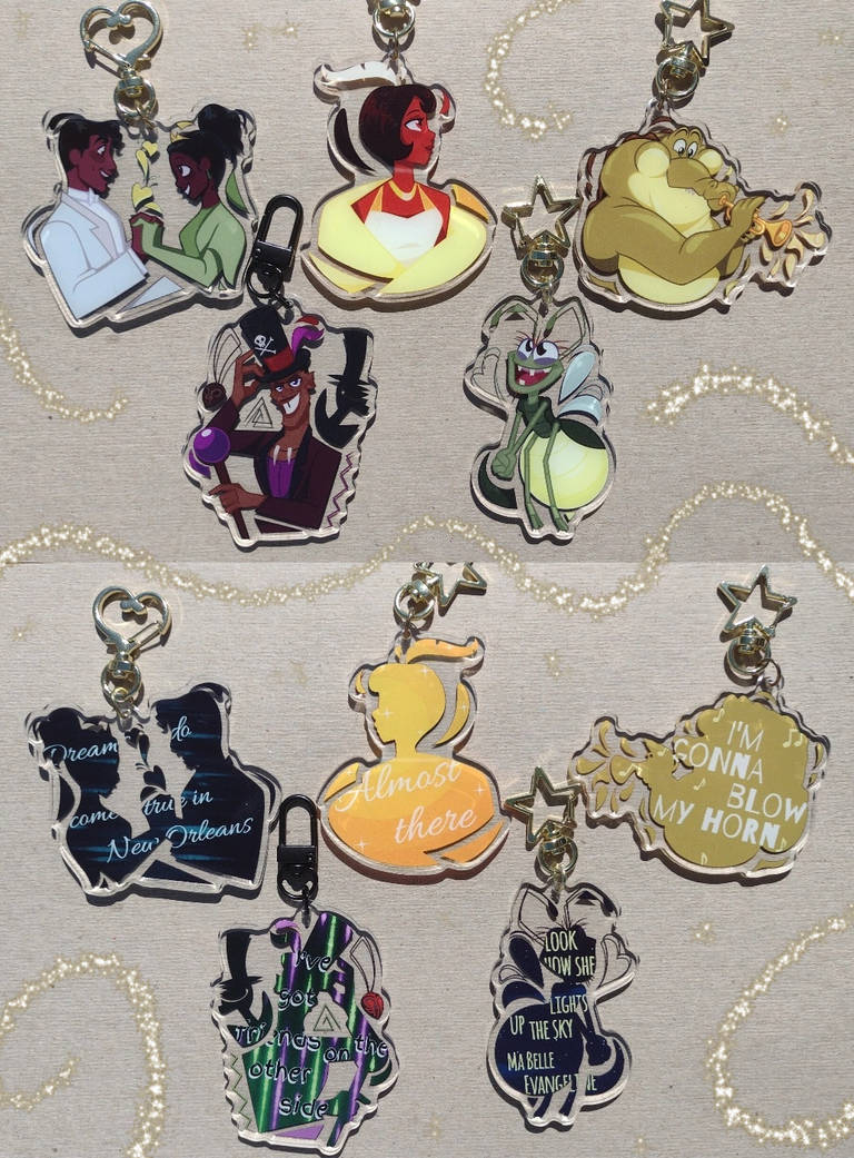 The Princess and the Frog Keychains by Imaplatypus on DeviantArt