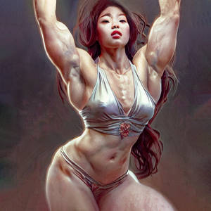 Asian Female Bodybuilder Stable Diffusion