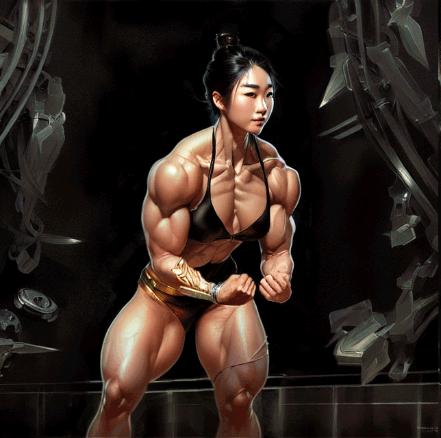 Muscle Girl e-render with Stable Diffusion by mattemuscle on DeviantArt