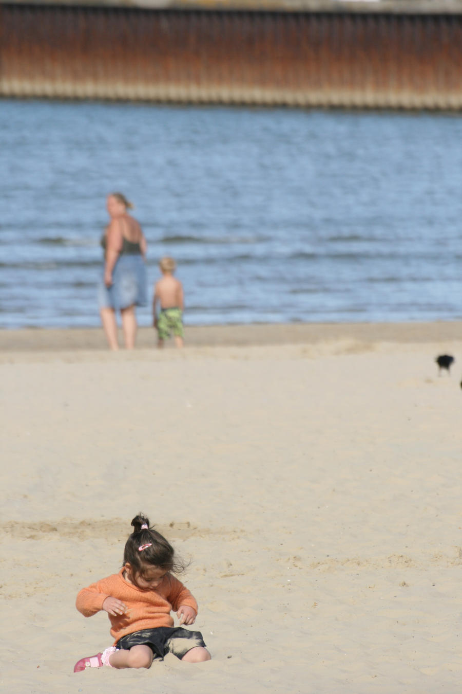 little girl on beach