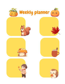 Fall weekly planner